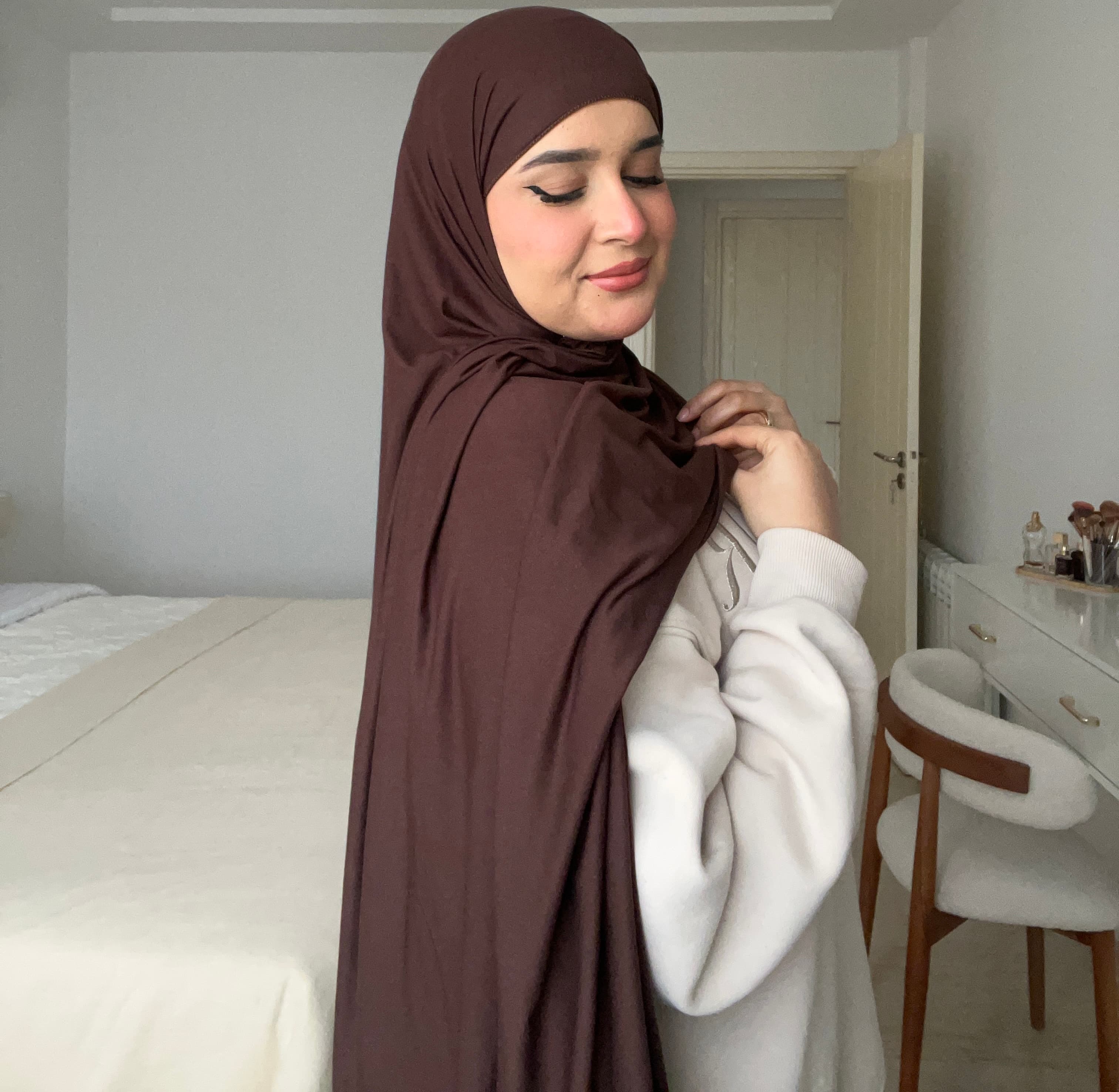 Jersey Hijab Chocolate