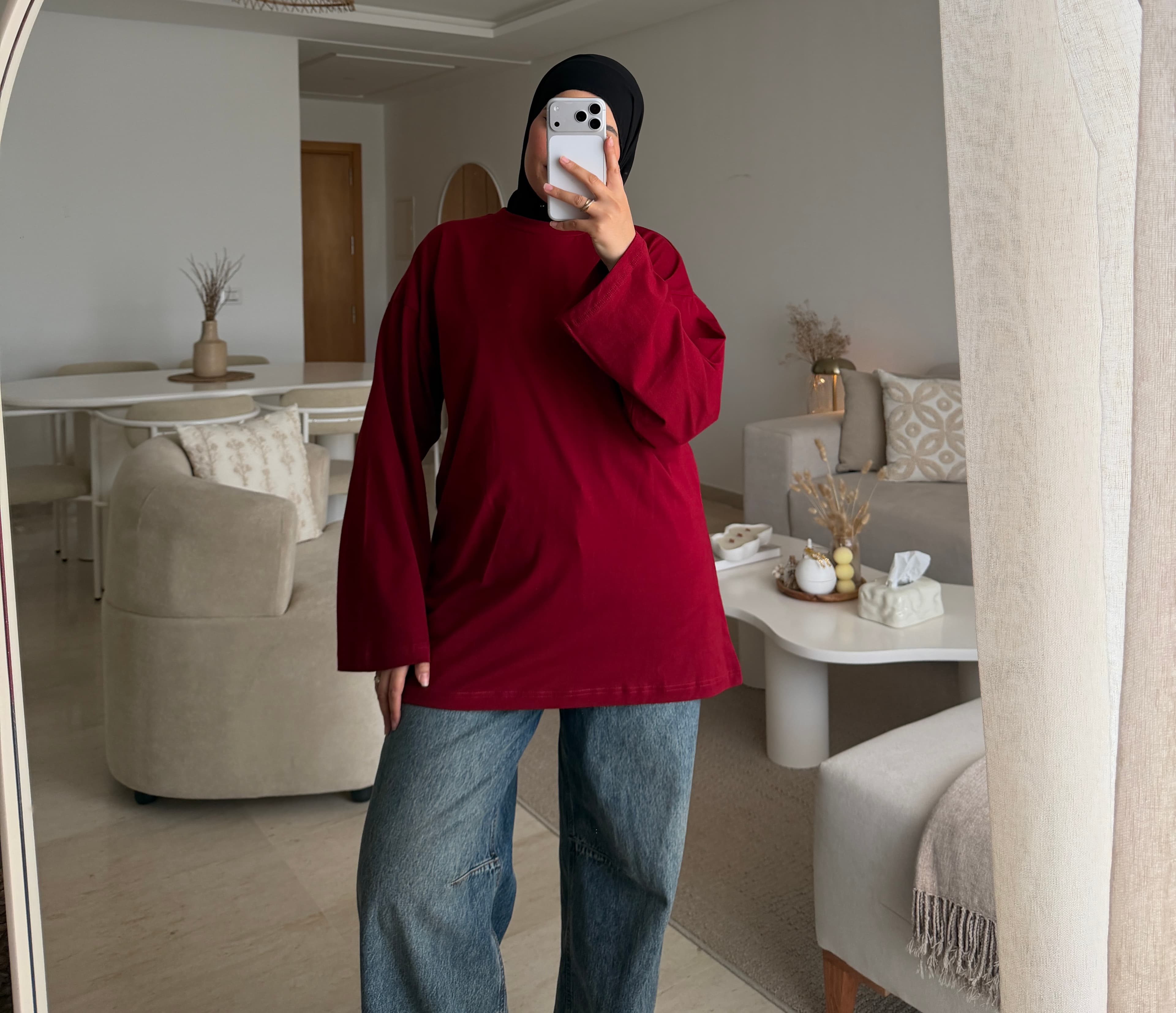 Oversized T-shirt Deep Red