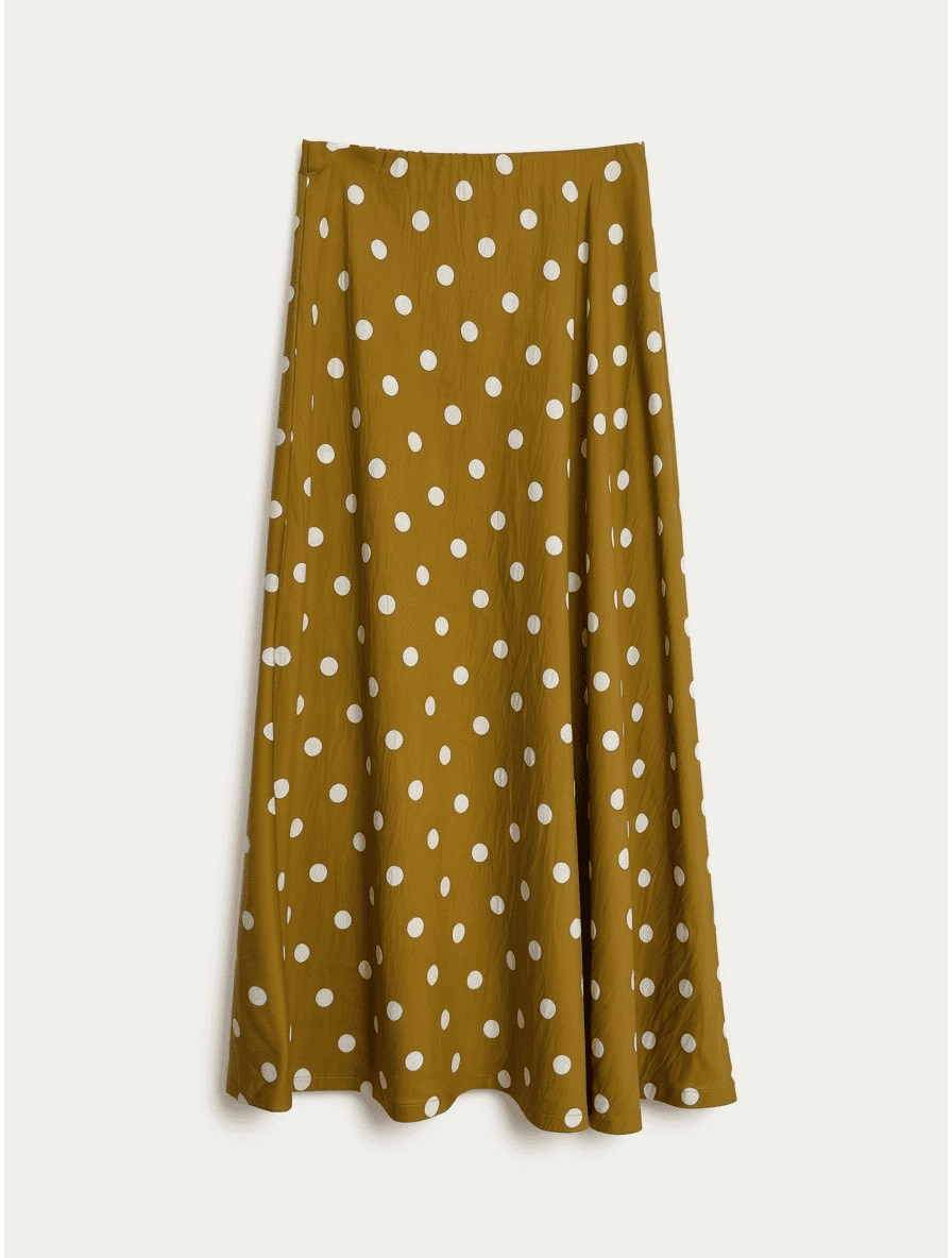 Mustard Polka Dot Skirt.
