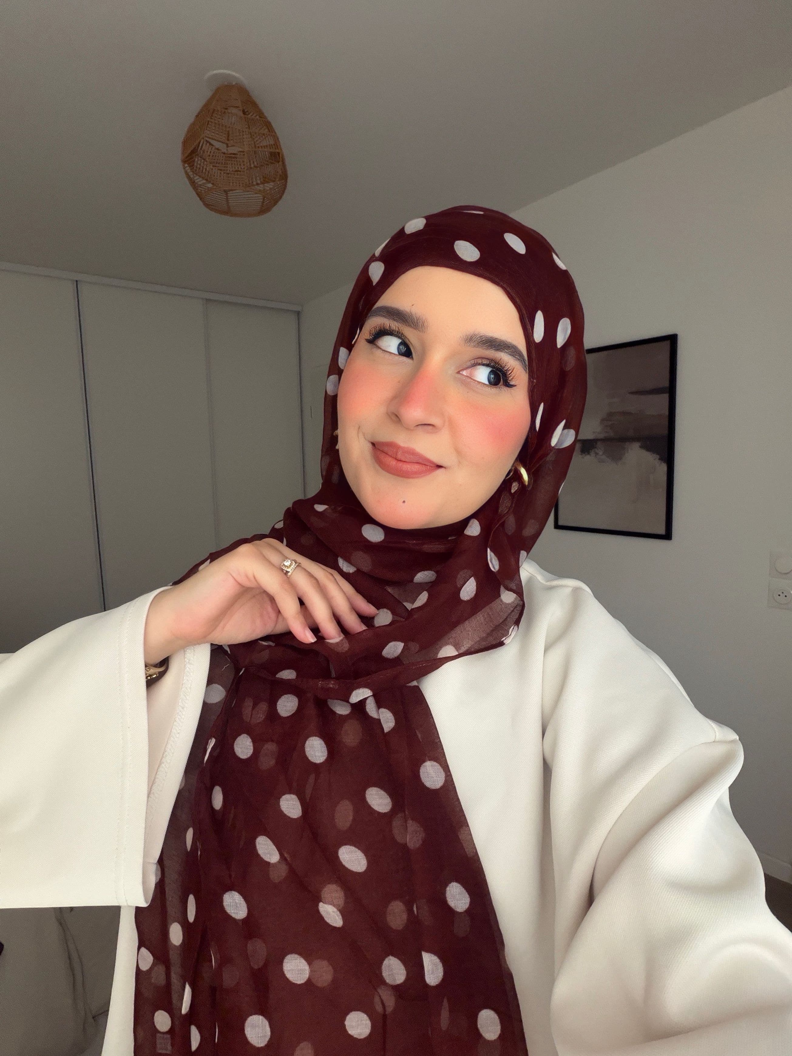 Printed Hijab Polka Dots.