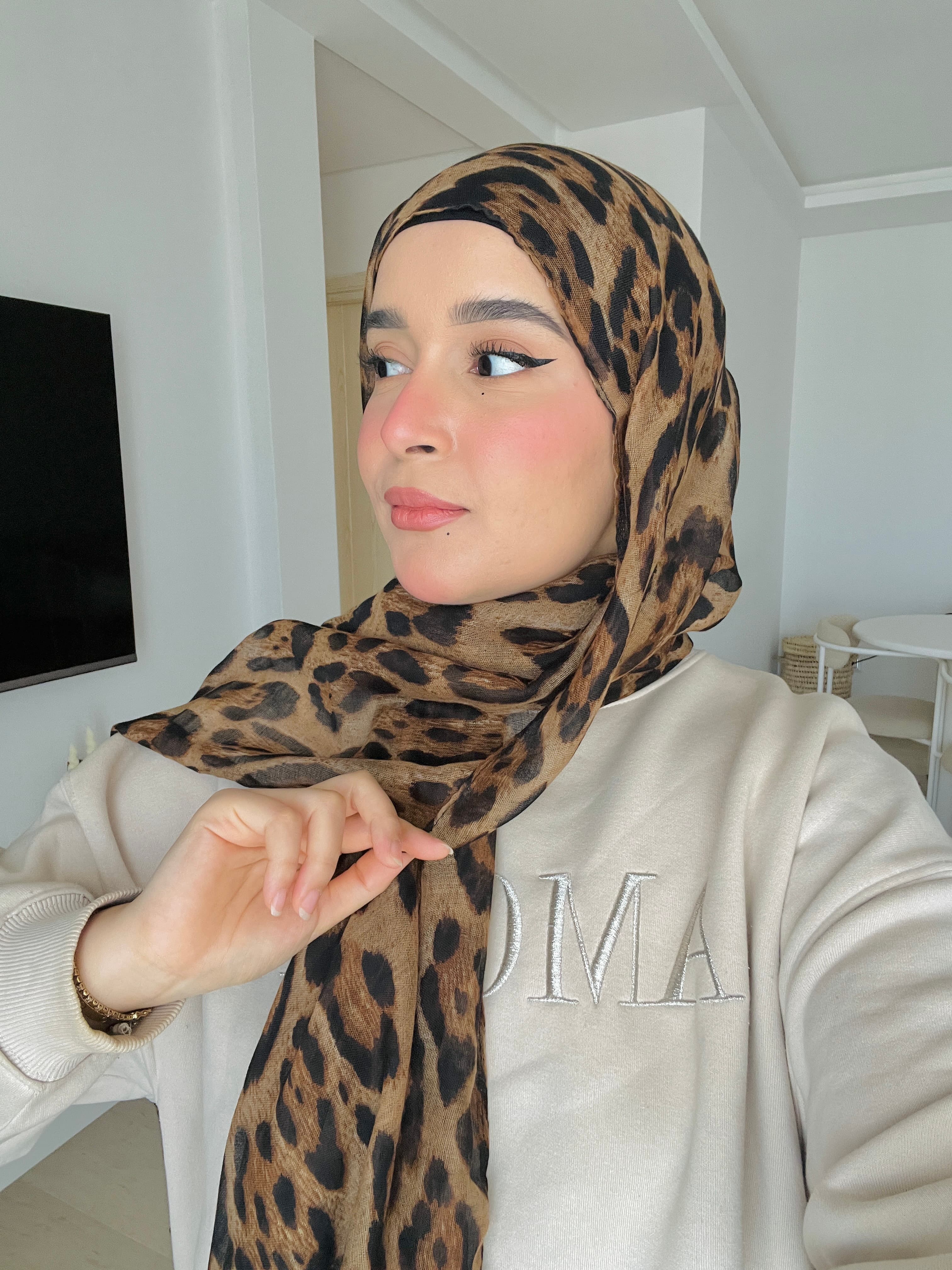 Leopard Printed Hijab