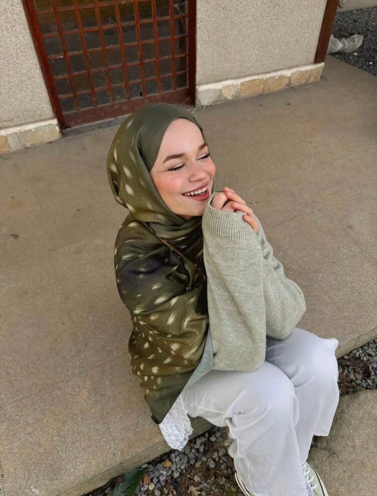 Green Gazelle Printed Hijab