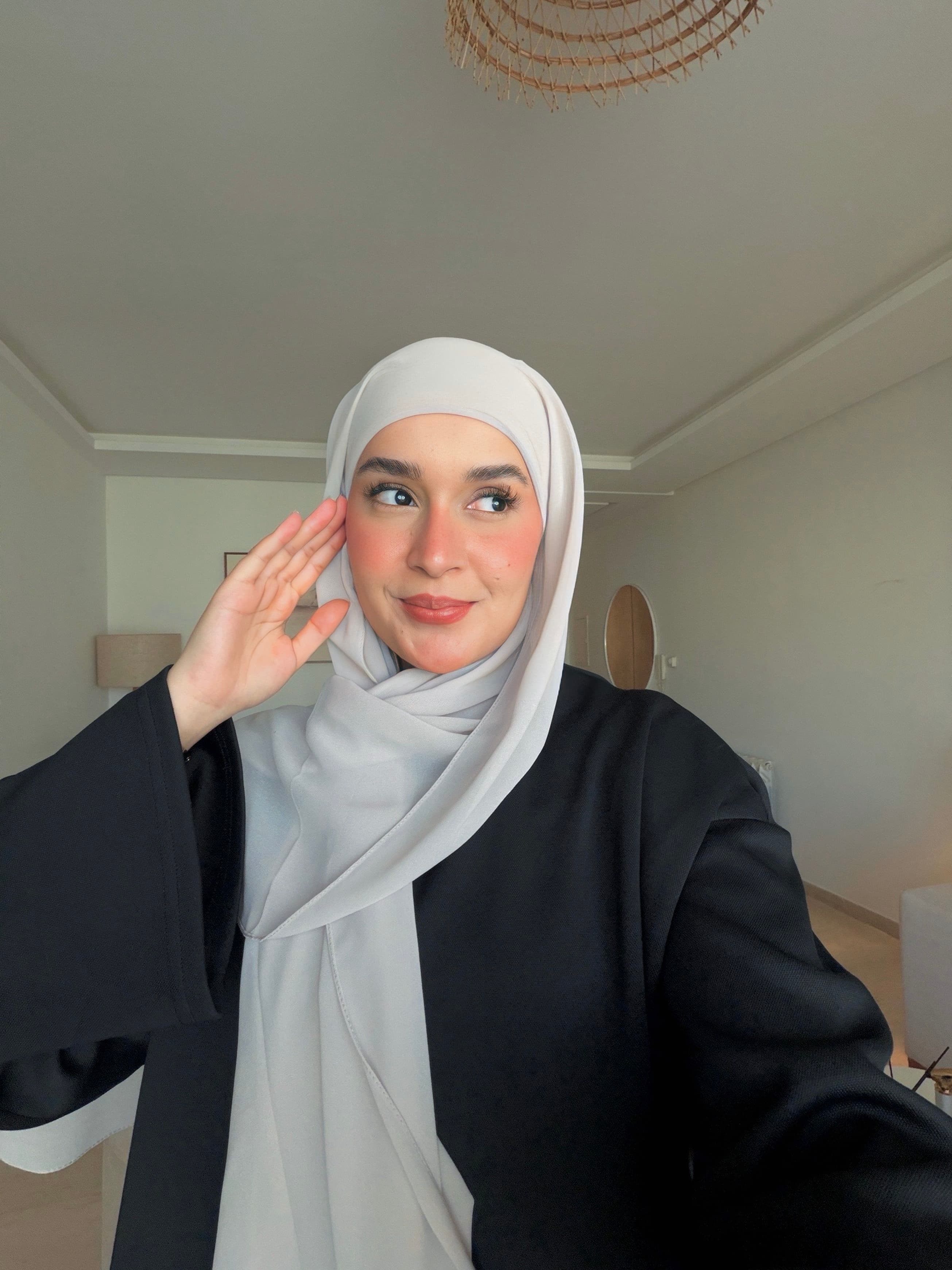 Chiffon Hijab With Bonnet Fog - image 1